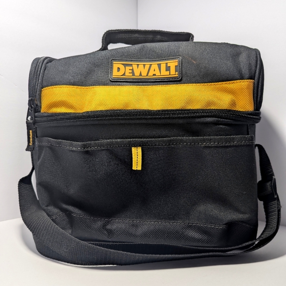 DeWalt Cooler Tool Bag Lunchbox Tote Softside Insulated Black Yellow